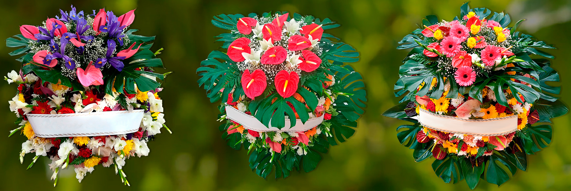 Coronas con cabeza de flores, catalogo floristeria Los Realejos Tenerife